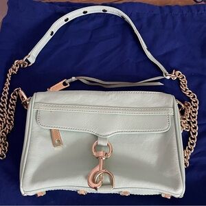 Mint Green Leather Shoulder Bag